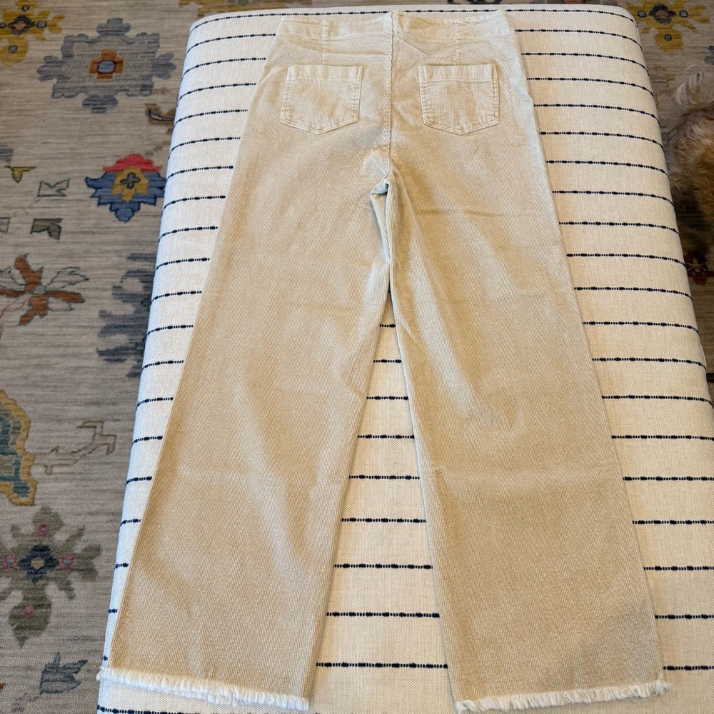 LA MIEL Women's Cream Corduroy Straight Leg Jeans - Picture 5 of 6